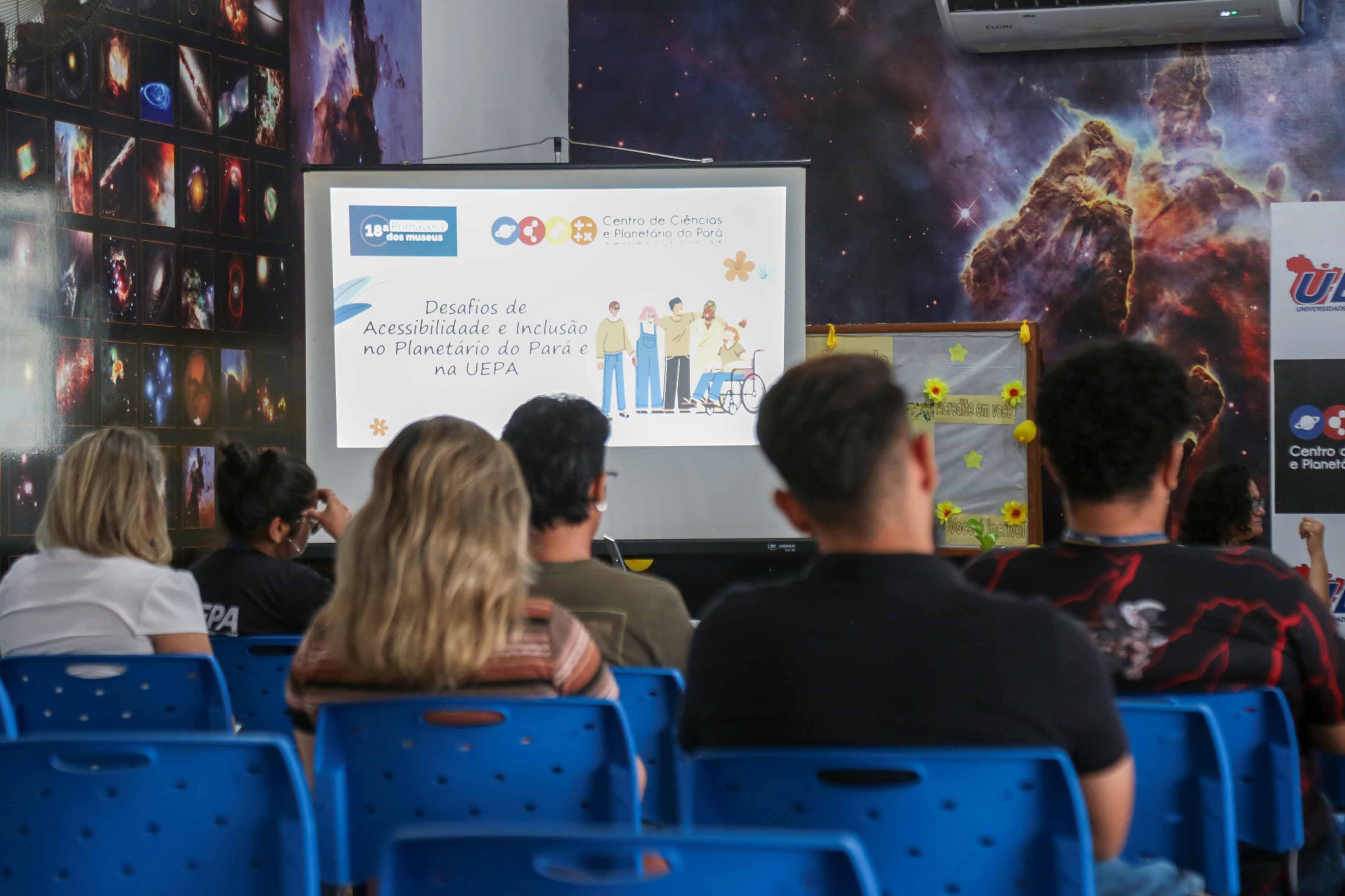 Na manhã de hoje, o Centro de Ciências e Planetário do Pará (CCPPA), vinculado à Universidade do Estado do Pará (Uepa), oficializou a sua participação à 18ª Primavera dos Museus, iniciativa anual coordenada pelo Instituto Brasileiro de Museus (Ibram), com o objetivo de promover, divulgar e valorizar os museus brasileiros. Na ocasião, foi feito uma abertura com a abordagem do tema central da edição "Museus, acessibilidade e inclusão". Foto: Sidney Oliveira/Ascom Uepa.