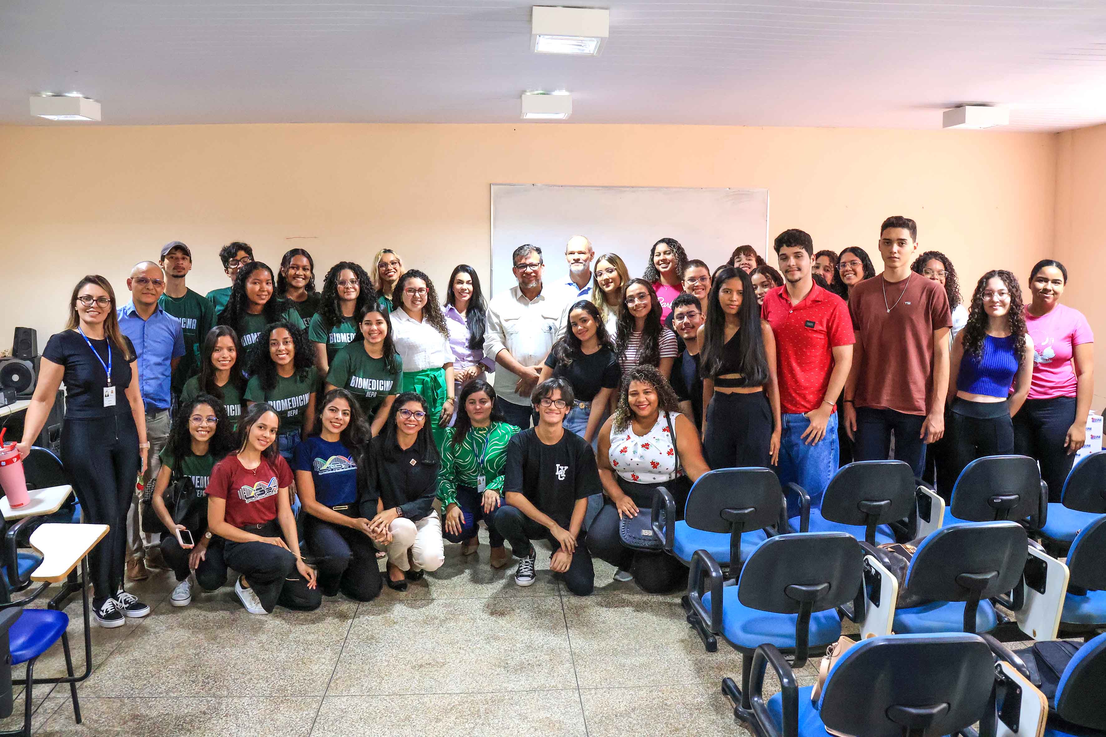 Em visita ao campus de  Marabá para companhar a construção do bloco 5, reunir com a coordenação do Campus e servidores, o reitor Clay Chagas também participou do acolhimento  aos alunos de Biomedicina. Foto: Sidney Oliveira/Ascom Uepa