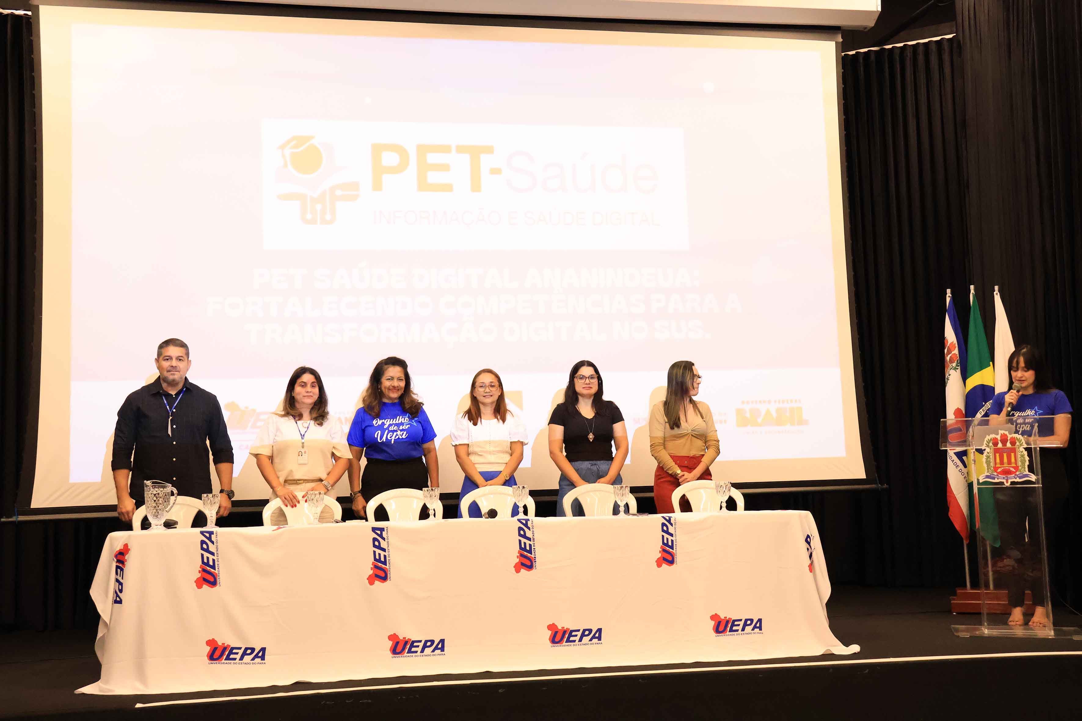 Lançamento do Programa PET - Saúde Digital do Campus de  Ananindeua. O lançamento aconteceu no auditório da Usina da Paz do Icuí-Guajará, na tarde da quinta-feira, 21. Foto: Sidney Oliveira/Ascom Uepa.