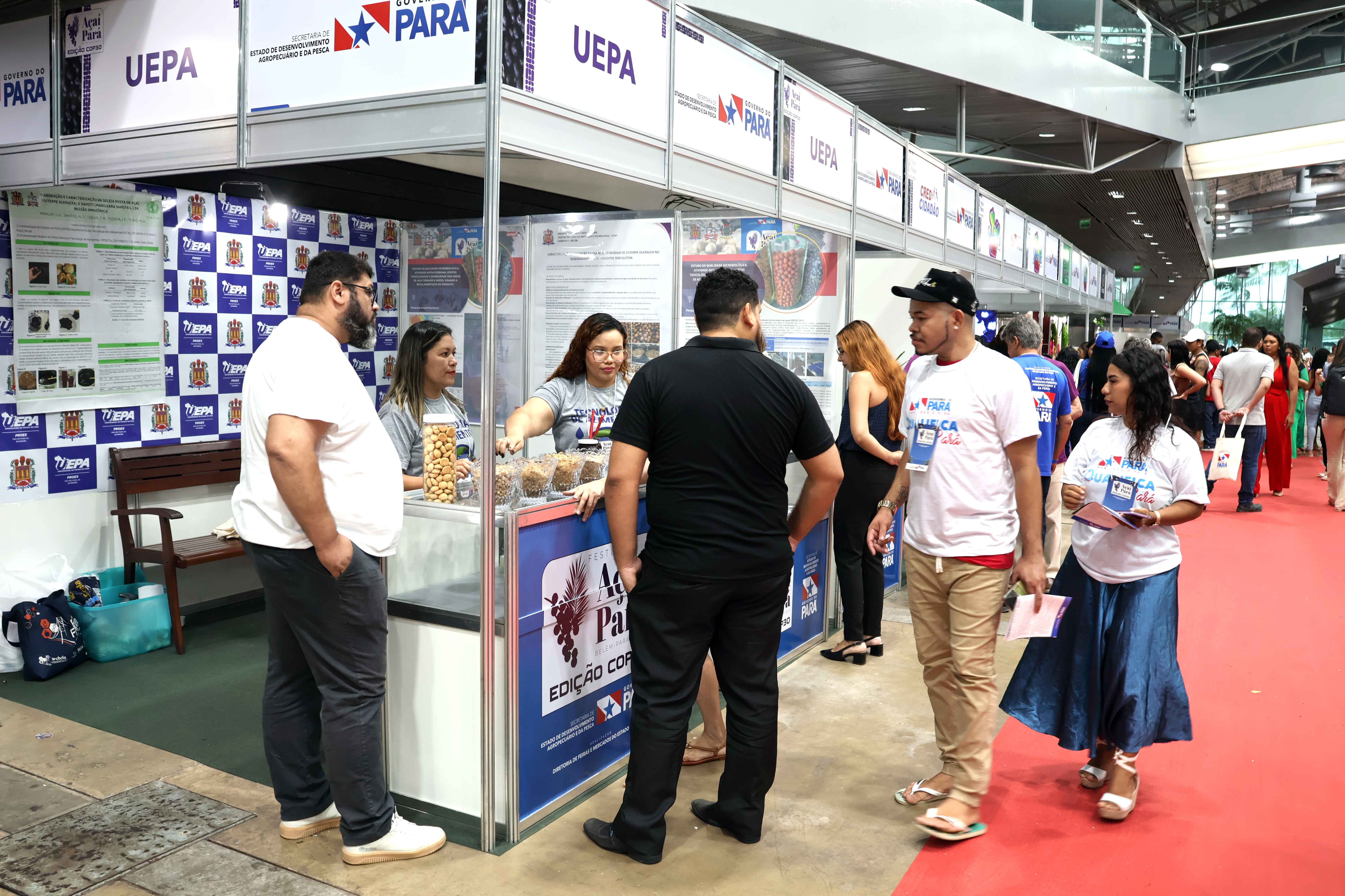 A Universidade do Estado do Pará (Uepa) marcou presença no Festival Açaí Pará - Edição COP 30, realizado nos dias 13 e 14 de junho, no Hangar Centro de Convenções, em Belém. Foto: Marília Jardim/Ascom Uepa