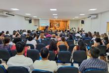 O 14° Encontro Nacional de Residências em Saúde está sendo realizado no CCBS. O evento vai até o dia 29/08. Foto: Diane Maués/Ascom CCBS.