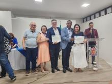 Homenagens marcaram a comemoração dos 40 anos do curso de Pedagogia  da Universidade Estadual do Pará, na noite de ontem, terça - feira, 10, no auditório Paulo Freire do CCSE. Foto : Sidney Oliveira/Ascom Uepa. 