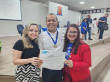 Homenagens marcaram a comemoração dos 40 anos do curso de Pedagogia  da Universidade Estadual do Pará, na noite de ontem, terça - feira, 10, no auditório Paulo Freire do CCSE. Foto : Sidney Oliveira/Ascom Uepa. 