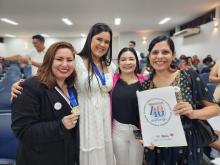 Homenagens marcaram a comemoração dos 40 anos do curso de Pedagogia  da Universidade Estadual do Pará, na noite de ontem, terça - feira, 10, no auditório Paulo Freire do CCSE. Foto : Sidney Oliveira/Ascom Uepa. 