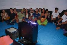 A Universidade do Estado do Pará (Uepa) está presente na 28ª Feira Pan-Amazônica do Livro e das Multivozes. Na foto, visita ao estande Planetário. Foto: Marcelo Rodrigues/Ascom Uepa