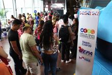 A Universidade do Estado do Pará (Uepa) está presente na 28ª Feira Pan-Amazônica do Livro e das Multivozes. Na foto, visita ao estande Planetário. Foto: Marcelo Rodrigues/Ascom Uepa