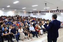 Homenagens marcaram a comemoração dos 40 anos do curso de Pedagogia  da Universidade Estadual do Pará, na noite de ontem, terça - feira, 10, no auditório Paulo Freire do CCSE. Foto : Sidney Oliveira/Ascom Uepa. 