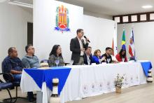 Homenagens marcaram a comemoração dos 40 anos do curso de Pedagogia  da Universidade Estadual do Pará, na noite de ontem, terça - feira, 10, no auditório Paulo Freire do CCSE. Foto : Sidney Oliveira/Ascom Uepa. 