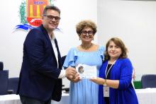 Homenagens marcaram a comemoração dos 40 anos do curso de Pedagogia  da Universidade Estadual do Pará, na noite de ontem, terça - feira, 10, no auditório Paulo Freire do CCSE. Foto : Sidney Oliveira/Ascom Uepa. 