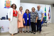 Homenagens marcaram a comemoração dos 40 anos do curso de Pedagogia  da Universidade Estadual do Pará, na noite de ontem, terça - feira, 10, no auditório Paulo Freire do CCSE. Foto : Sidney Oliveira/Ascom Uepa. 