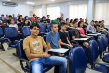 Na manhã desta segunda-feira, 24, o ccnt promoveu a abertura da Semana dos Calouros 2025. Foto: Sidney Oliveira/Ascom Uepa.