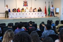 Na manhã desta segunda-feira, 24, o ccnt promoveu a abertura da Semana dos Calouros 2025. Foto: Sidney Oliveira/Ascom Uepa.