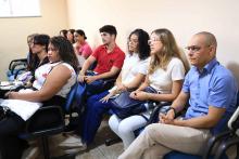 Em visita ao campus de  Marabá para companhar a construção do bloco 5, reunir com a coordenação do Campus e servidores, o reitor Clay Chagas também participou do acolhimento  aos alunos de Biomedicina. Foto: Sidney Oliveira/Ascom Uepa
