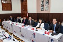 Reunião entre a gestão superior da Uepa e a delegação da Shandong Normal University (SDNU). Na ocasião, foi assinado a  renovação do convênio com o Instituto Confúcio. Foto: Sidney Oliveira - Ascom Uepa.