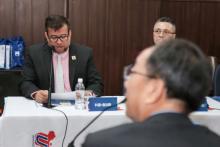 Reunião entre a gestão superior da Uepa e a delegação da Shandong Normal University (SDNU). Na ocasião, foi assinado a  renovação do convênio com o Instituto Confúcio. Foto: Sidney Oliveira - Ascom Uepa.