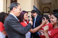 Reunião entre a gestão superior da Uepa e a delegação da Shandong Normal University (SDNU). Na ocasião, foi assinado a  renovação do convênio com o Instituto Confúcio. Foto: Sidney Oliveira - Ascom Uepa.
