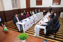 Reunião entre a gestão superior da Uepa e a delegação da Shandong Normal University (SDNU). Na ocasião, foi assinado a  renovação do convênio com o Instituto Confúcio. Foto: Sidney Oliveira - Ascom Uepa.