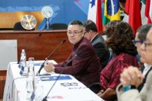 Reunião entre a gestão superior da Uepa e a delegação da Shandong Normal University (SDNU). Na ocasião, foi assinado a  renovação do convênio com o Instituto Confúcio. Foto: Sidney Oliveira - Ascom Uepa.