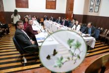 Reunião entre a gestão superior da Uepa e a delegação da Shandong Normal University (SDNU). Na ocasião, foi assinado a  renovação do convênio com o Instituto Confúcio. Foto: Sidney Oliveira - Ascom Uepa.