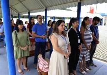 Um culto ecumênico marcou a comemoração de um ano do campus XXll de Ananindeua, na manhã desta quinta - feria, 23. O reitor, Clay Chagas, e a vice - reitora, Ilma Pastana estiveram presentes para prestigiarem a data comemorativa. Foto: Sidney Oliveira/Ascom Uepa.