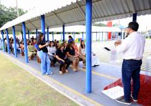 Um culto ecumênico marcou a comemoração de um ano do campus XXll de Ananindeua, na manhã desta quinta - feria, 23. O reitor, Clay Chagas, e a vice - reitora, Ilma Pastana estiveram presentes para prestigiarem a data comemorativa. Foto: Sidney Oliveira/Ascom Uepa.