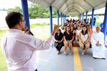 Um culto ecumênico marcou a comemoração de um ano do campus XXll de Ananindeua, na manhã desta quinta - feria, 23. O reitor, Clay Chagas, e a vice - reitora, Ilma Pastana estiveram presentes para prestigiarem a data comemorativa. Foto: Sidney Oliveira/Ascom Uepa.