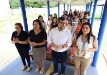 Um culto ecumênico marcou a comemoração de um ano do campus XXll de Ananindeua, na manhã desta quinta - feria, 23. O reitor, Clay Chagas, e a vice - reitora, Ilma Pastana estiveram presentes para prestigiarem a data comemorativa. Foto: Sidney Oliveira/Ascom Uepa.