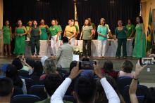 Apresentação cultural com o coral Saúde e Vida Maria Helena Franco. Foto: Sidney Oliveira/Ascom Uepa.