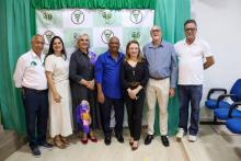 Solenidade alusivo aos 40 anos do curso de Fisioterapia .Na foto a Coordenadora do curso de Fisioterapia, Erica Feio, o Diretor do CCBS, Emanuel de Jesus, professores e a Presidente do Conselho Regional de Fisioterapia e Terapia Ocupacional, Elineth Valente. Sidney Oliveira/Ascom Uepa.