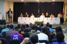 Solenidade alusivo aos 40 anos do curso de Fisioterapia. Na foto, o reitor Clay Chagas. Foto: Sidney Oliveira/Ascom Uepa.