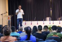 Solenidade alusivo aos 40 anos do curso de Fisioterapia. Na foto, o professor Nelson Higino. Foto: Sidney Oliveira/Ascom Uepa.