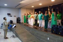 Apresentação cultural com o coral Saúde e Vida Maria Helena Franco. Foto: Sidney Oliveira/Ascom Uepa.