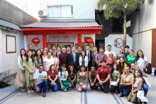 A delegação chinesa em visita às instalações físicas do Instituto Confúcio na Uepa, em Belém. Fotos - Sidney Oliveira - Ascom Uepa.