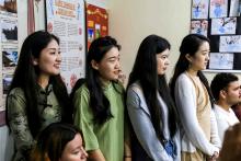 A delegação chinesa em visita às instalações físicas do Instituto Confúcio na Uepa, em Belém. Fotos - Sidney Oliveira - Ascom Uepa.