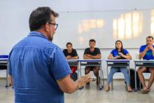 Reuniões com os servidores e alunos,  além da apresentação de novos equipamentos, marcaram a visita do reitor Clay Anderson Nunes Chagas, ao campus VII de Conceição do Araguaia, sudeste do Pará, na tarde do dia 8 de outubro. Foto: Sidney Oliveira/Ascom Uepa 