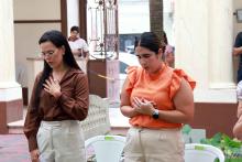 Celebração Ecumênica de Páscoa no Hall da reitoria.Foto: Sidney Oliveira/Ascom Uepa.