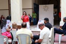 Celebração Ecumênica de Páscoa no Hall da reitoria. Na foto, a vice-reitora, Ilma Pastana. Foto: Sidney Oliveira/Ascom Uepa.