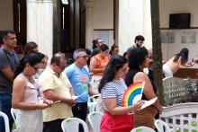 Celebração Ecumênica de Páscoa no Hall da reitoria.Foto: Sidney Oliveira/Ascom Uepa.