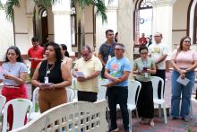 Celebração Ecumênica de Páscoa no Hall da reitoria.Foto: Sidney Oliveira/Ascom Uepa.