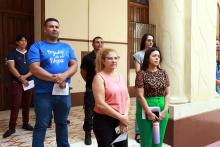 Celebração Ecumênica de Páscoa no Hall da reitoria.Foto: Sidney Oliveira/Ascom Uepa.