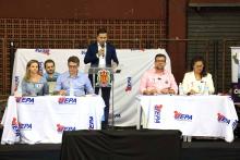 Foi realizado, na noite dessa quarta-feira, 26, o debate entre os candidatos a reitor e vice-reitor de Uepa, no ginásio do CCBS. Foto: Sidney Oliveira/Ascom Uepa