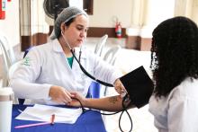 A Uepa promoveu o Dia "D" da Saúde no hall da reitoria, na quinta-feira, 26. A ação ofereceu diversos atendimentos e vacinas. Foto: Sidney Oliveira/Ascom Uepa.