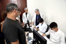 A Uepa promoveu o Dia "D" da Saúde no hall da reitoria, na quinta-feira, 26. A ação ofereceu diversos atendimentos e vacinas. Foto: Sidney Oliveira/Ascom Uepa.