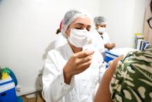 A Uepa promoveu o Dia "D" da Saúde no hall da reitoria, na quinta-feira, 26. A ação ofereceu diversos atendimentos e vacinas. Foto: Sidney Oliveira/Ascom Uepa.