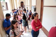 A Uepa promoveu o Dia "D" da Saúde no hall da reitoria, na quinta-feira, 26. A ação ofereceu diversos atendimentos e vacinas. Foto: Sidney Oliveira/Ascom Uepa.