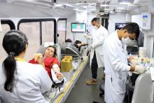 Campanha de doação de sangue no campus do CCSE da Uepa. Foto: Sidney Oliveira/Ascom Uepa