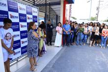 Na manhã desta sexta - feira, 13, foi inaugurada a pintura do muro do campus XXll, em Ananindeua. O reitor Clay Chagas esteve presente para fazer a visita à arte no muro junto aos servidores e alunos do campus, além de visitar também o laboratório multidisciplinar. Foto: Sidney Oliveira/Ascom Uepa.