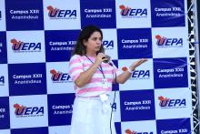 Na manhã desta sexta - feira, 13, foi inaugurada a pintura do muro do campus XXll, em Ananindeua. O reitor Clay Chagas esteve presente para fazer a visita à arte no muro junto aos servidores e alunos do campus, além de visitar também o laboratório multidisciplinar. Foto: Sidney Oliveira/Ascom Uepa.