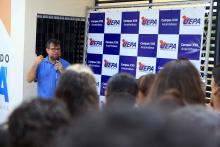 Na manhã desta sexta - feira, 13, foi inaugurada a pintura do muro do campus XXll, em Ananindeua. O reitor Clay Chagas esteve presente para fazer a visita à arte no muro junto aos servidores e alunos do campus, além de visitar também o laboratório multidisciplinar. Foto: Sidney Oliveira/Ascom Uepa.