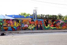 Na manhã desta sexta - feira, 13, foi inaugurada a pintura do muro do campus XXll, em Ananindeua. O reitor Clay Chagas esteve presente para fazer a visita à arte no muro junto aos servidores e alunos do campus, além de visitar também o laboratório multidisciplinar. Foto: Sidney Oliveira/Ascom Uepa.